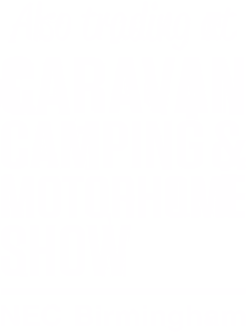 Caravan Camping Motorhome Show Logo White